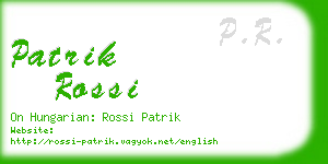 patrik rossi business card